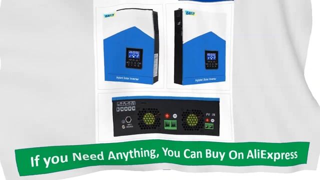 Easun Power Solar Hybrid Inverter 12V AC 220V 2.2KW Pure Sine Wave смотреть онлайн