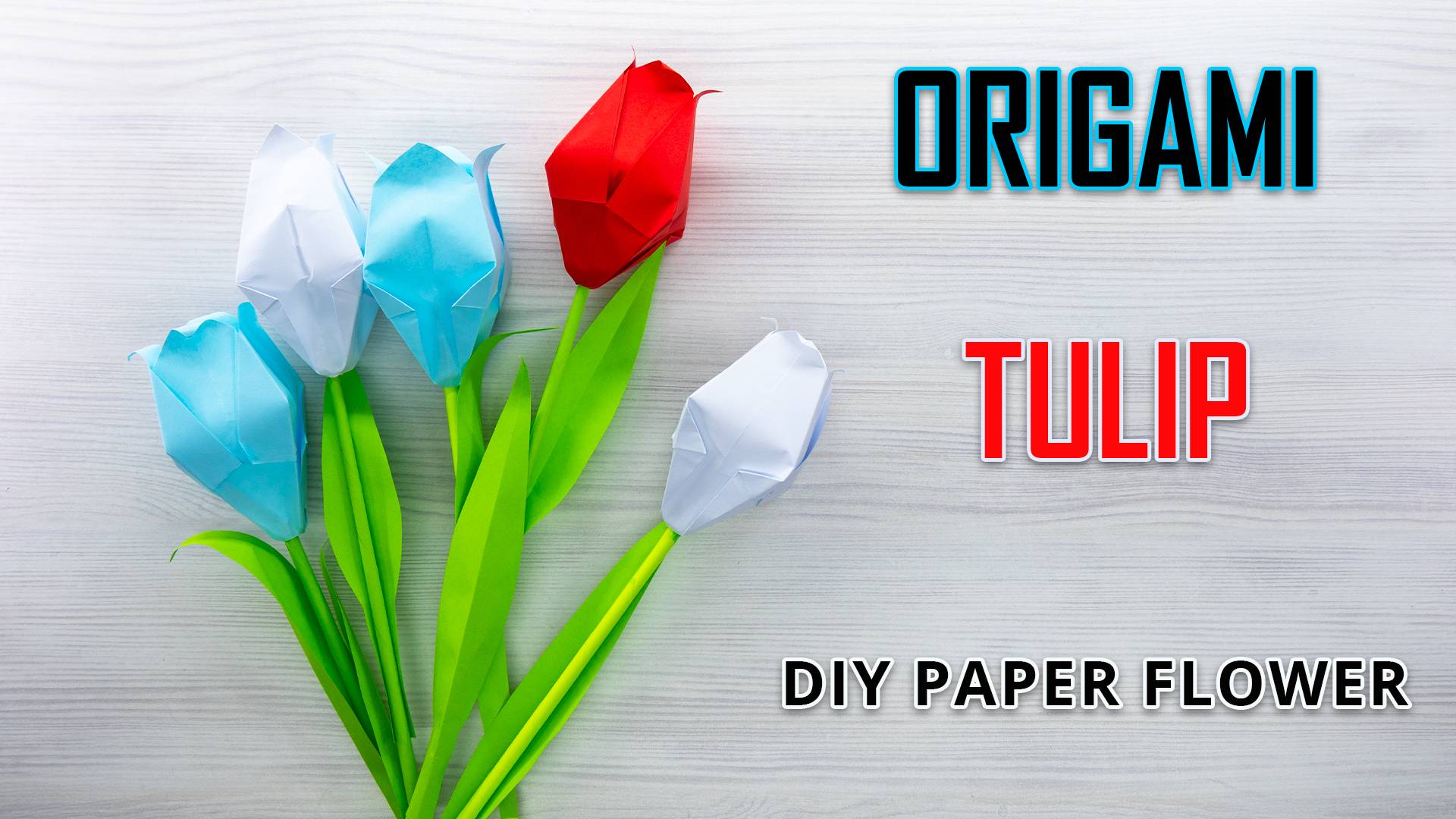 Как сделать тюльпаны оригами из бумаги A4 - легкий цветок оригами смотреть онлайн