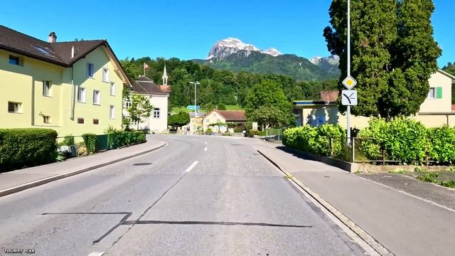 Driving in SWISS (FLUMS) One of the most beautiful Village in Switzerland - 4K (1) смотреть онлайн