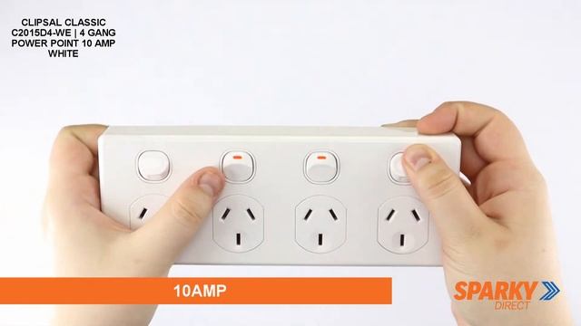 Clipsal Classic C2015D4-WE | 4 Gang power point 10 Amp White смотреть онлайн