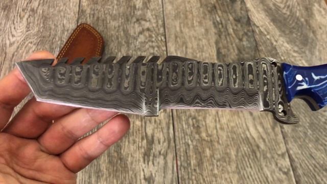 ASH HC15 Damascus Steel Custom Handmade Hunting Tanto Tracker knife 12 inches смотреть онлайн