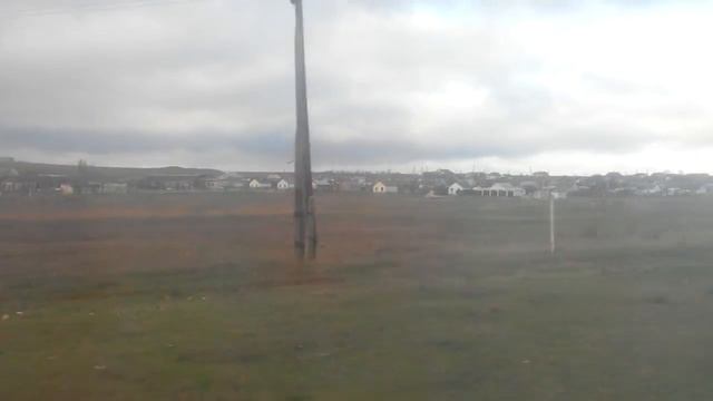 подъезжаем к ст.Владиславовка со стороны рзд 107км,март,утро. смотреть онлайн