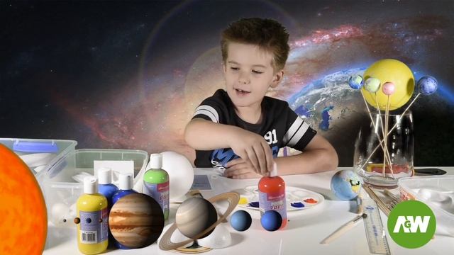Build a Solar System for kids: Planets and Stars for fun! Interesting facts about space! смотреть онлайн