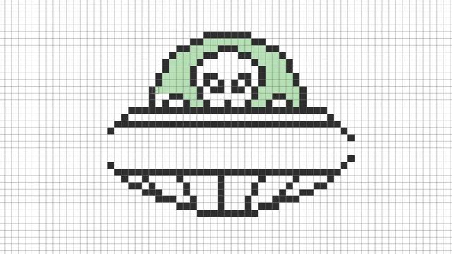 Как Нарисовать НЛО По Клеточкам | UFO | #pixelart смотреть онлайн