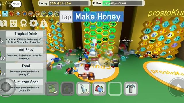 трачу 41,000 печенак на пракачку пчёл в Bee swarm simulator смотреть онлайн