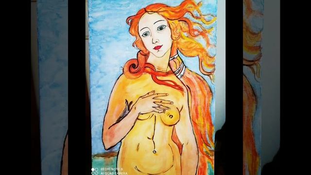 The birth of my Venus. Watercolor on canvas // Рождение моей Венеры. Акварель по холсту //לידת ונו смотреть онлайн
