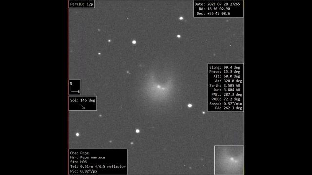 Cometa 12P Pons Brooks 28 Julio 2023 смотреть онлайн