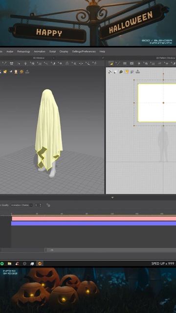 For this Halloween, I made this in Blender смотреть онлайн