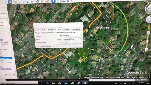 Google Earth Basics 24:  Measuring And Drawing A Circle