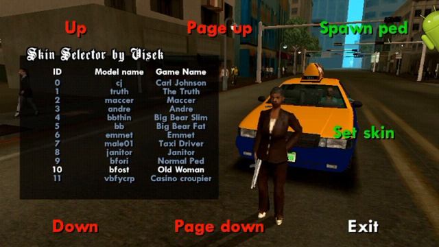 SKIN SELECTOR для GTA: San Andreas ANDROID - Моды для Gta San Andreas Android PHONE PLANET