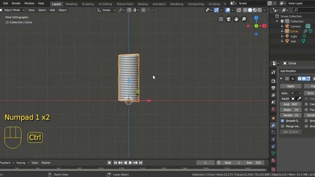 Tutorial Dasar Screw Modifier di blender 2.8 смотреть онлайн