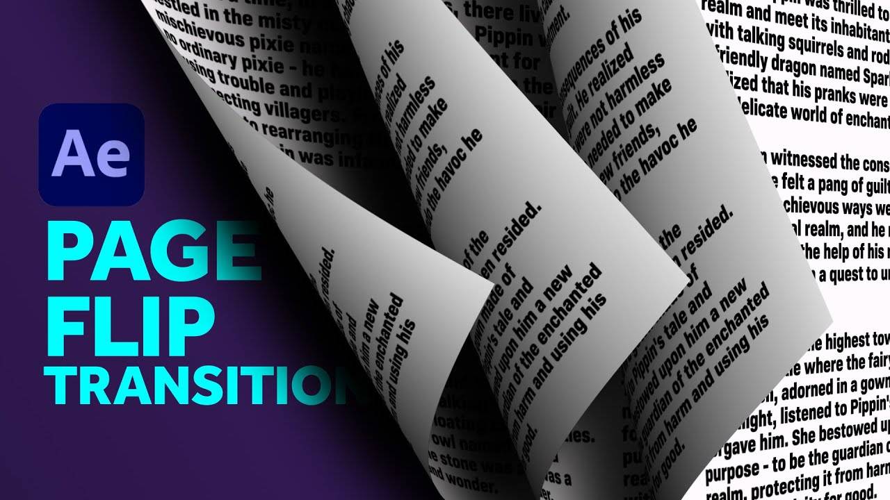 Переход с перелистыванием страницы в After Effects ｜ Учебное пособие смотреть онлайн