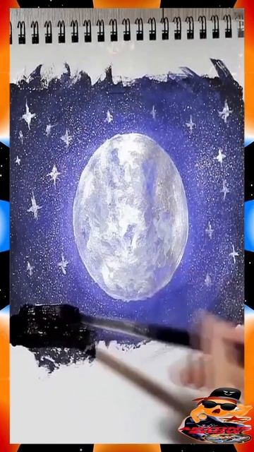 Как нарисовать космос красками