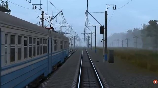 Электропоезд ЭР2 в Ноксинский Спуск Trainz 2012 Поезд смотреть онлайн