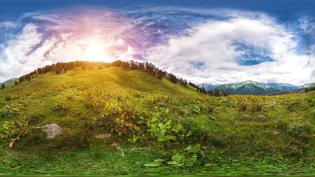 Панорама Архыза с южного склона Абишира-Ахуба смотреть онлайн