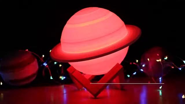3D Printing Saturn LED Lamp Light Decoration смотреть онлайн