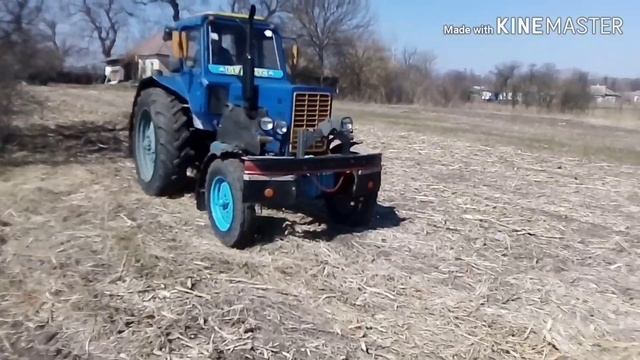 Гребка сонечко до міні трактора на мтз 80 гребе скошену стерню кукурудзи смотреть онлайн