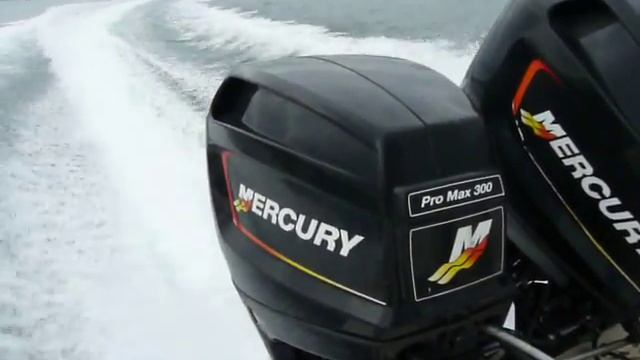 Mercury ProMax 300 pushing a Fountain Fisher Pro смотреть онлайн
