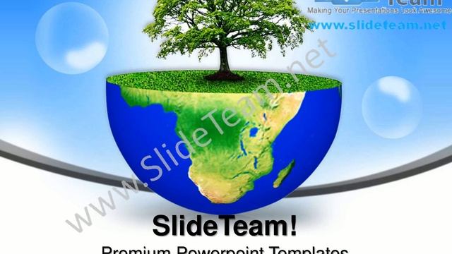 Planet Earth With Green Tree Environment PowerPoint Templates ppt Themes 0912 Slides Backgrounds смотреть онлайн