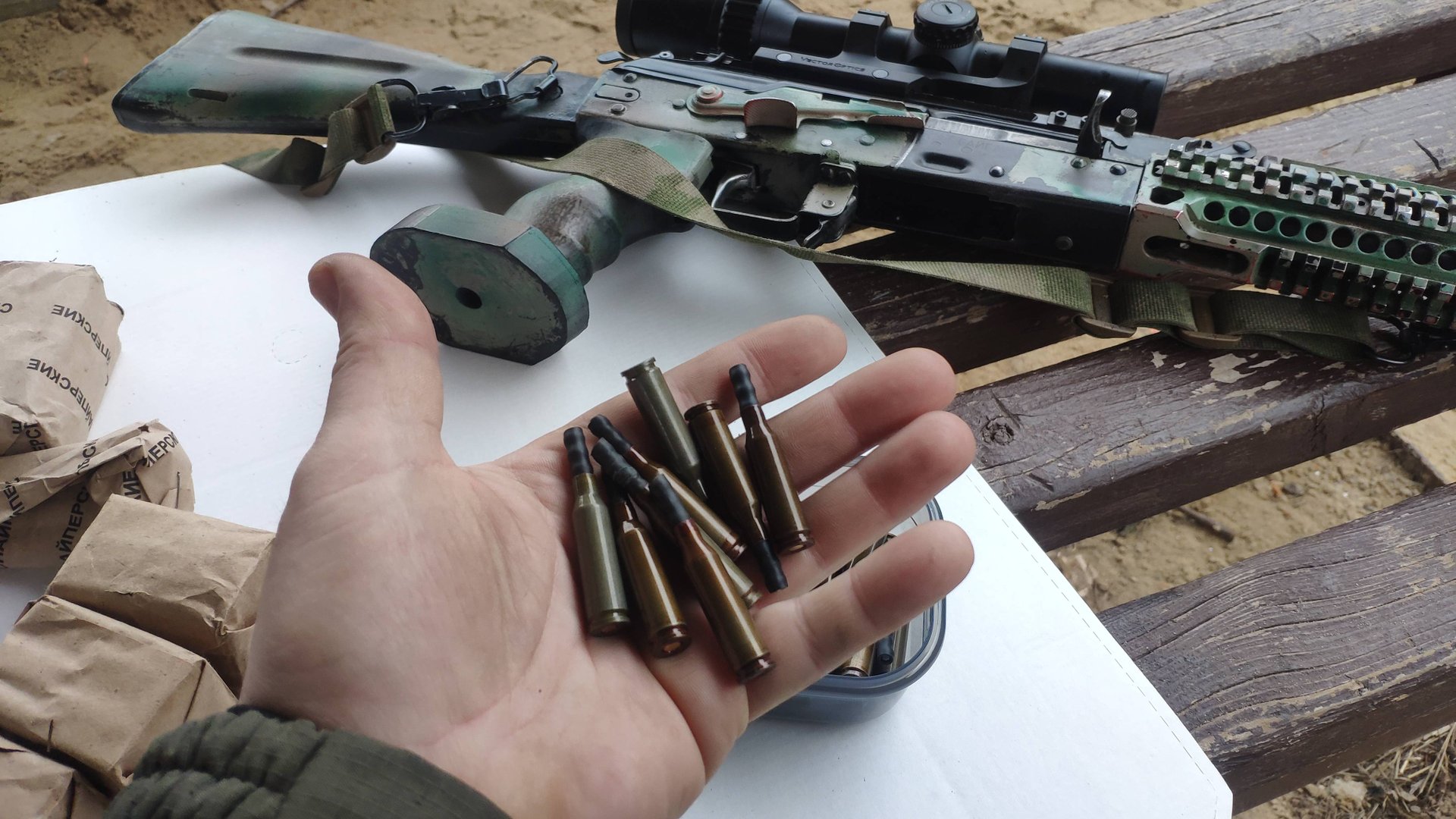 Тестирование дробового "антидронового" патрона 5.45*39 смотреть онлайн