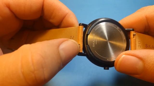 Skagen signatur men's watch with leather strap смотреть онлайн