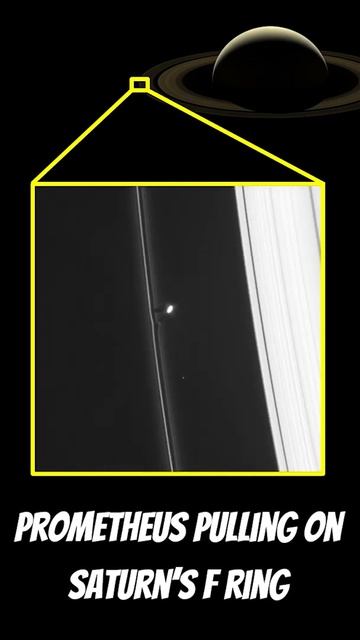 Saturn's Moon Prometheus Pulling The F Ring смотреть онлайн