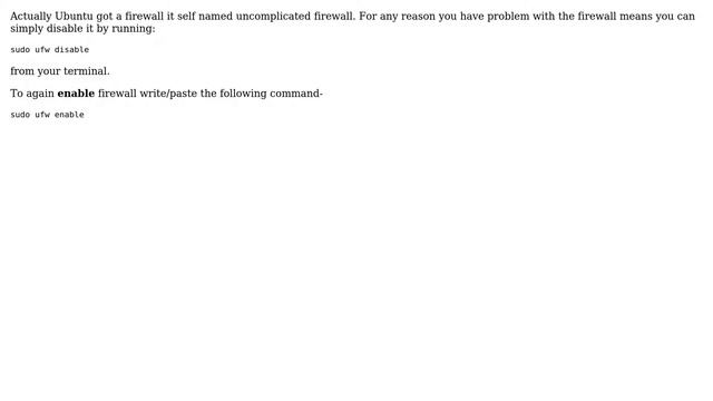Ubuntu: How do I turn off the firewall in Ubuntu 12.04? смотреть онлайн