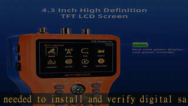 GT MEDIA V8 Finder Pro Satellite Finder Meter SAT Finder TV DVB-S2X/S2/S/T2/T/C Signal Receiver H.2