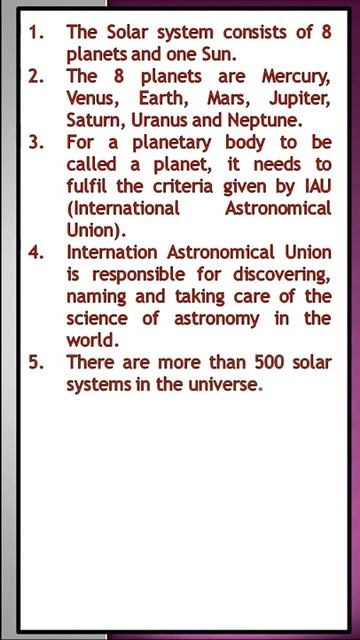 Essay On Our Solar System | 10 Lines On SOLAR SYSTEM In English | 10 Lines Essay On Our Solar Syste