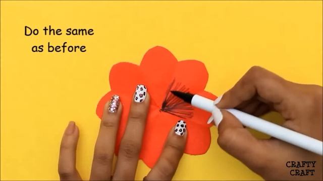 POP UP FLOWER CARD : 3D Card : Pop Up Card : DIY
