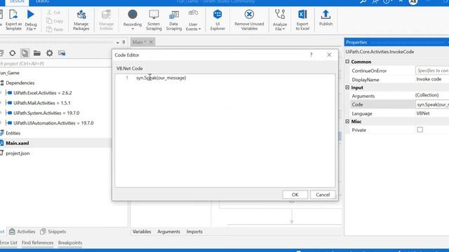 UiPathStudio - Using Invoke Code Activity смотреть онлайн