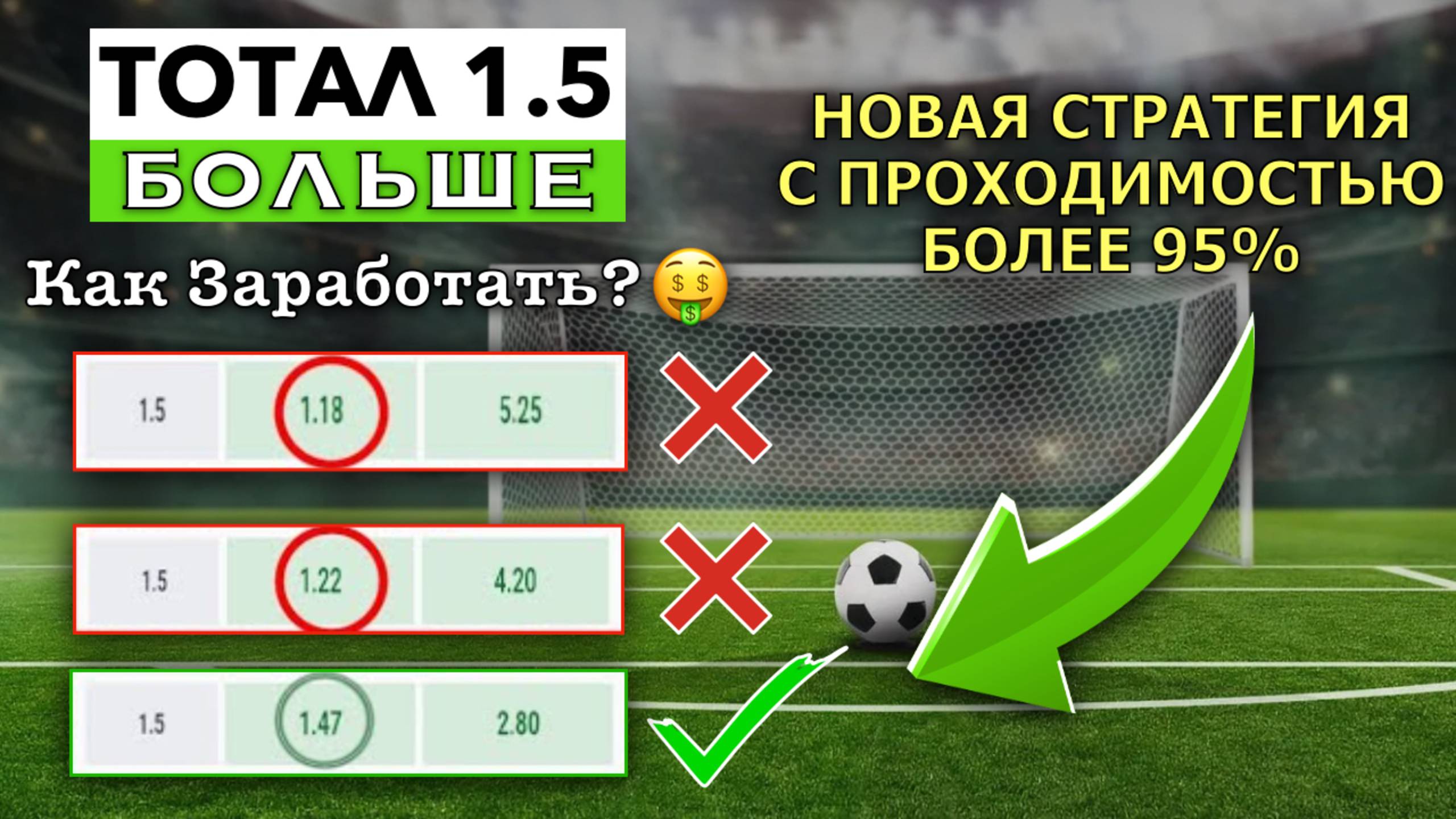 ✅ НОВАЯ СТРАТЕГИЯ НА ТОТАЛ БОЛЬШЕ 1.5 - Лучшая стратегия ставок на футбол смотреть онлайн