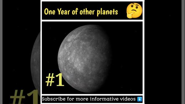 How Long A Year Of Other Planets 😱🤯 #facts #shorts #planets