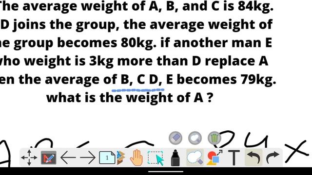 The average weight of A, B, and C is 84kg. if D joins the group, the average weight of the group... смотреть онлайн