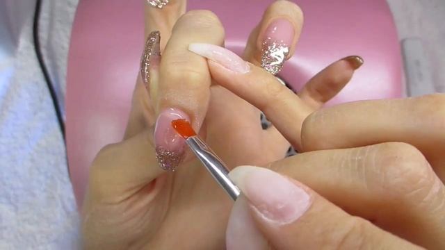 ♡ How to: Pink nailbed with glittertips PART 2 смотреть онлайн