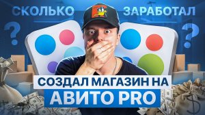 Создал магазин с нуля на АВИТО PRO. Сколько я заработал?