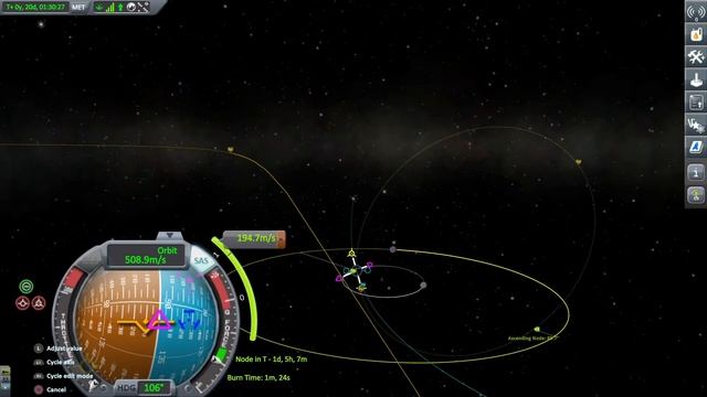 KSP - Астероид на орбиту Минмуса (Class C 101 тонна) смотреть онлайн
