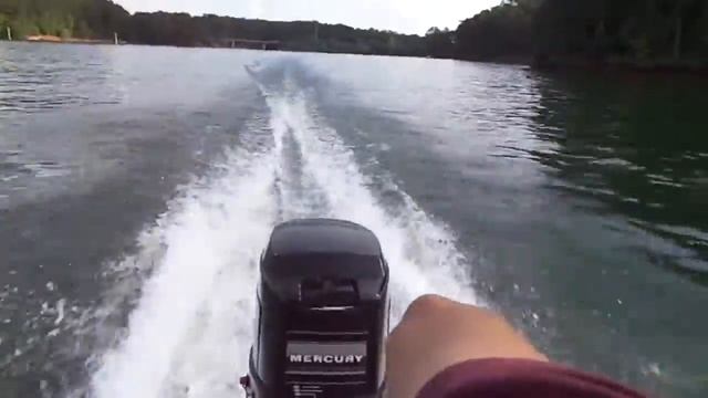 Lake test of Mercury 25 HP. смотреть онлайн