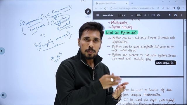 #1 Python Tutorials For Beginners [Hand Written Notes]