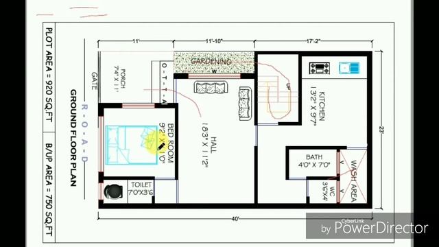 23 X 40 House Plan with Parking || 23' by 40' House Design || 23 x 40 ghar ka naksha смотреть онлайн