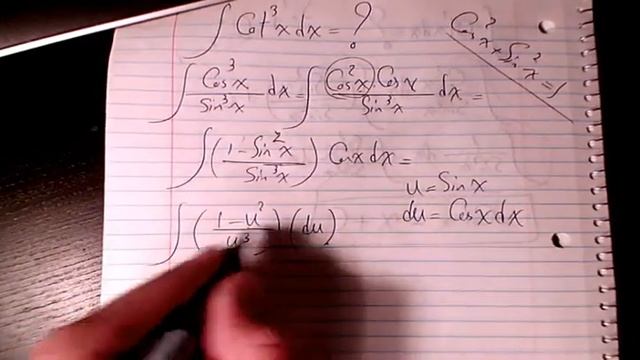 How to integrate cot^3x, integration substitution, indefinite integral, calculus смотреть онлайн