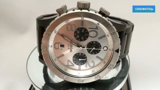 COOLWATCH31 A486-180 NIXON 48-20 CHRONO Black Silver MEN'S WATCH A486180 ニクソン クロノ ブラックシルバー メンズ смотреть онлайн