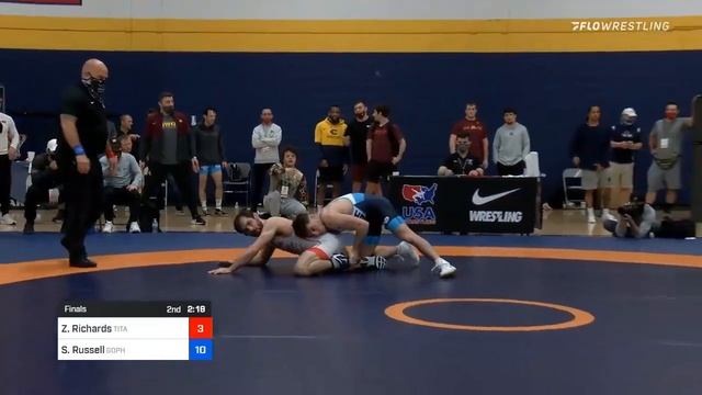 57 Kg Final - Zane Richards, Titan Mercury Wrestling Club (TMWC) Vs Sean Russell, Gopher Wrestling