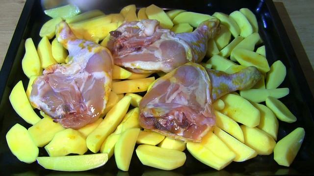 Hähnchenschenkel-Hähnchenschlegel-Hähnchen im Backofen mit Backofenkartoffeln & mit Gewürzmischung смотреть онлайн