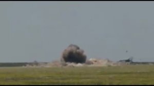 Подрыв боевой части нового ракетного комплекса «Нептун»