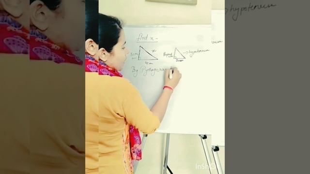 (Find Hypotenuse By Pythagoras Theorem ) #shortsvideo #viralvideo #shortsviral #pythagoras_theorem
