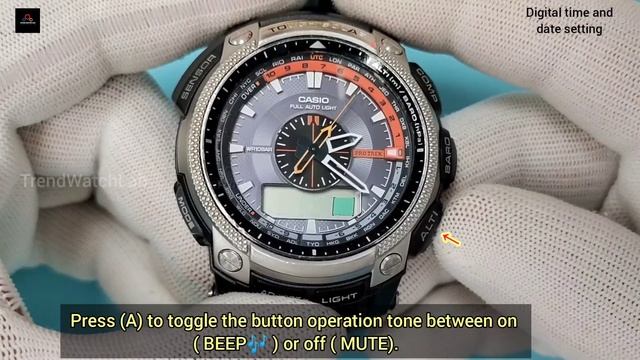 How to set time on Casio Protrek PRG-500 (5113).TrendWatchLab. смотреть онлайн