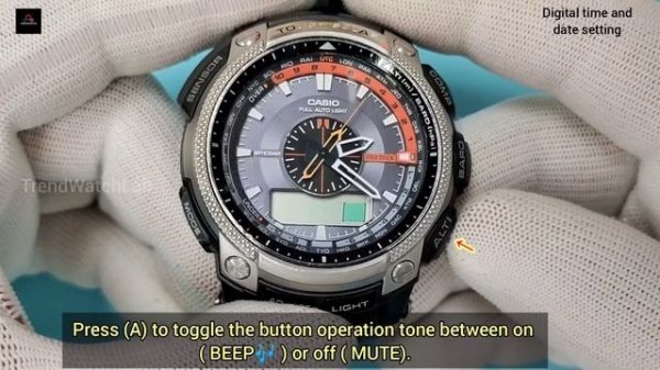 How to set time on Casio Protrek PRG-500 (5113).TrendWatchLab.
