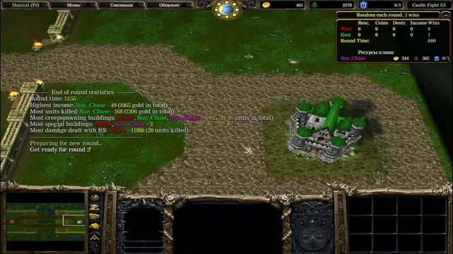 Castle Fight 1.21a / 1x1 / Необычная игра за нежить смотреть онлайн