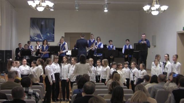 356z. Хор и духовой оркестр ДШИ №1 г. Обнинска - В Соловьёв Седой Баллада о солдате смотреть онлайн